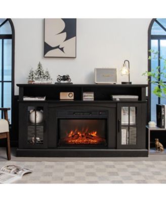 58 in Electric Fireplace TV Stand with Side Cabinets for TVs up to 65