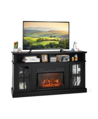 58 in Electric Fireplace TV Stand with Side Cabinets for TVs up to 65
