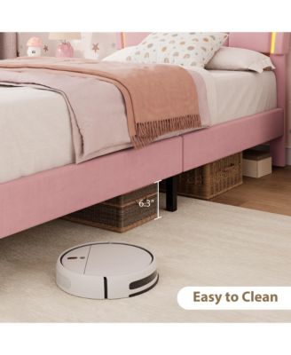 Set of 2 Dreamy Velvet Platform Bed Set with Adjustable Channel-Tufted Headboard – Soft Linen Upholstery, No Box Spring Needed