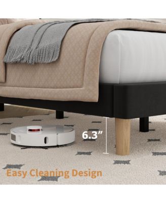 Set of 2 Dreamy Velvet Platform Bed Set with Adjustable Channel-Tufted Headboard – Soft Linen Upholstery, No Box Spring Needed