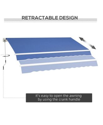 12' x 10' Retractable Awning Patio Awnings Sun Shade Shelter