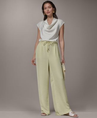 Petite Ripple Wide-Leg Pants