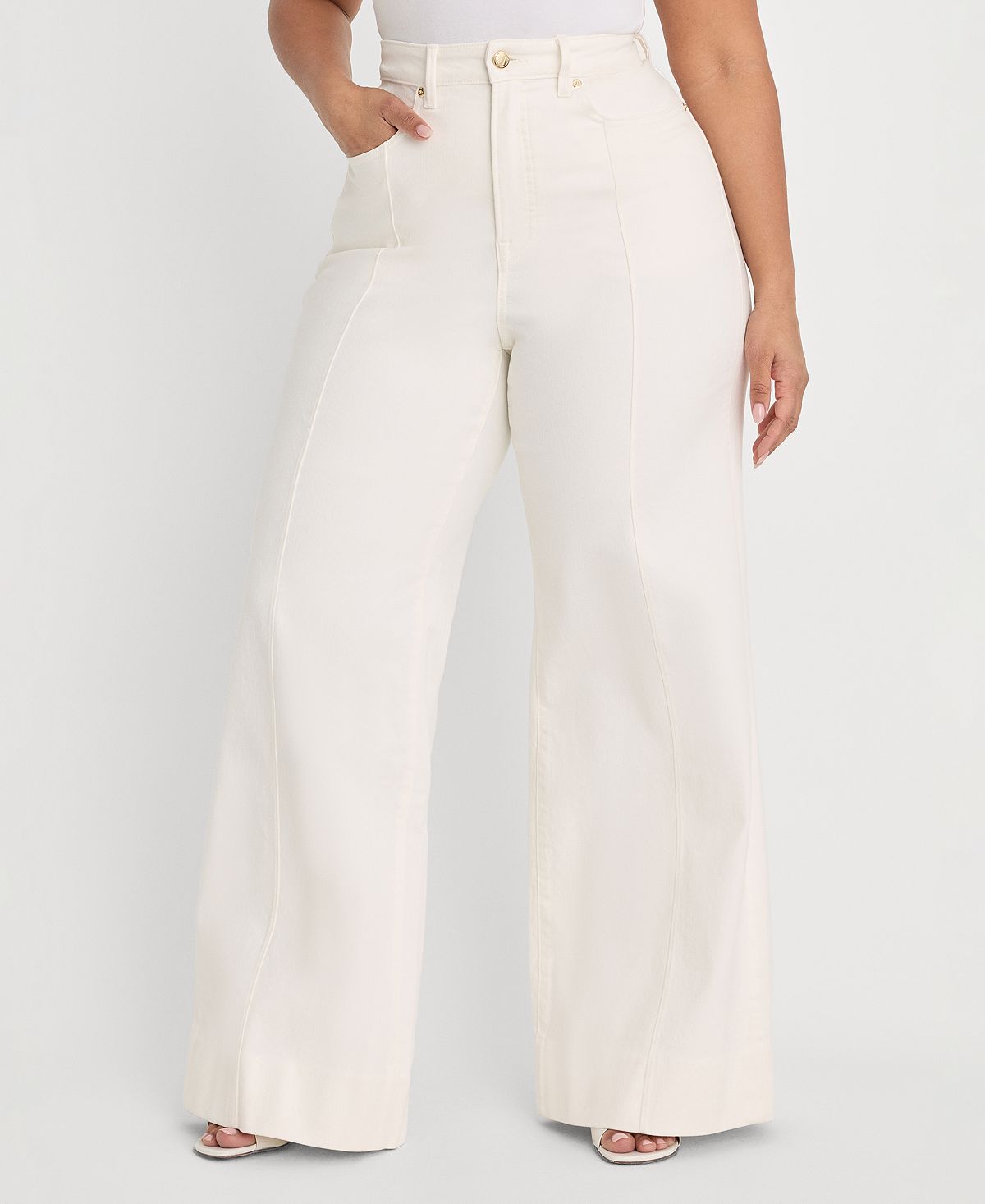 Good American Women's High-Rise Wide-Leg Jeans view 7 — MAYCSS fashion products