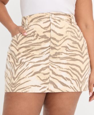 Women's Good 90s Tiger Print Mini Skirt