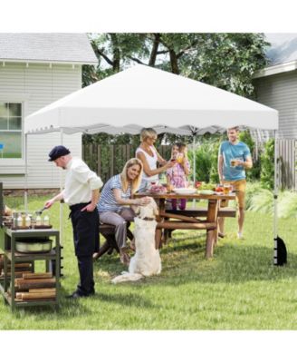 Foldable 10 x 10 ft Pop Up Canopy Tent with Wheeled Carry Bag