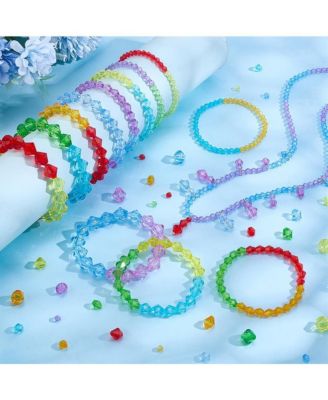 2310pcs Crystal Beads Faceted Bicone Transparent Bracelet Necklace Earring DIY Craft