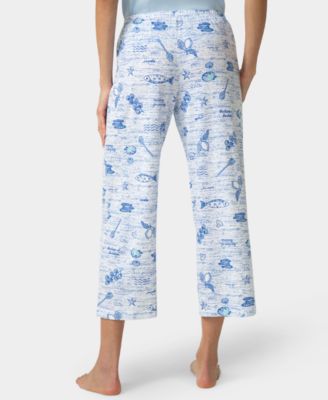 Women's Printed Capri Mid-Rise Pants