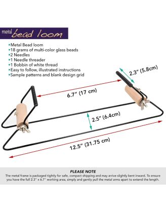 Metal Bead Loom Kit Thread 18 Glass Beads Bracelets Necklaces Belts