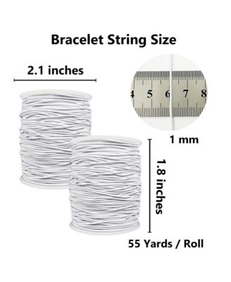 Stretchy String Elastic Cord for Bracelets Necklaces Beading 2 Rolls