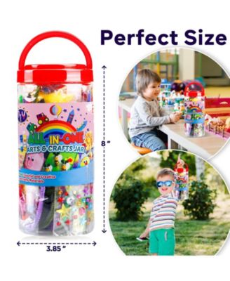 Kids St Patricks Day Craft Kit Glitter Glue Pipe Cleaners Pom Poms DIY School Toys Birthday Gifts Jar Set