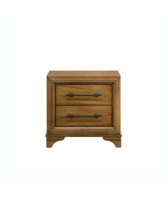 Talcott Wood 2-Drawer Nightstand in Honey