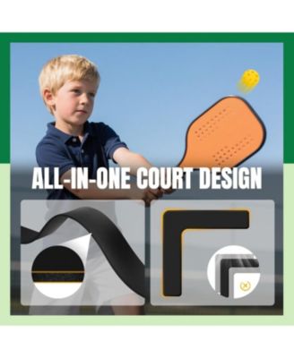 Court Lines Marker Kit Anti-Slip and Wind-Resistant Throw Down Markers 28pcsr 84pcs, Pickleball Net Court for Outdoor Indoor Court