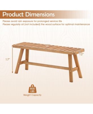 Acacia Wood Bench for Porch and Patio