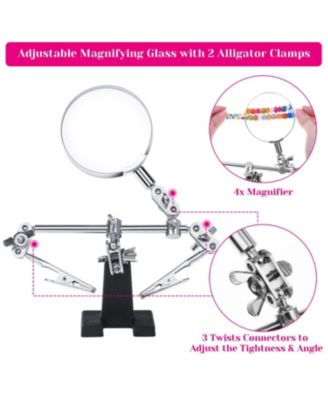 Jewelry Making Kit Tools Earring Hooks Findings Wires Chains Helping Hands