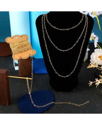 16.4 feet Heart Link Chains Permanent Necklace Soldered Card Paper