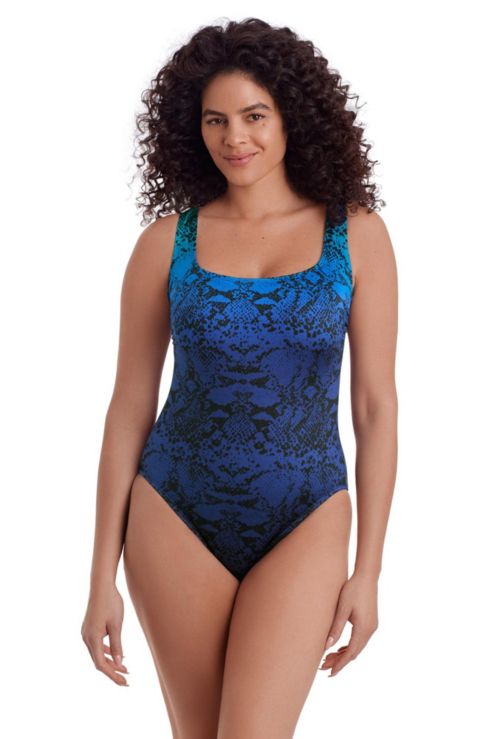 Женские купальники Longitude Women's X-Back Tank Modern Leg Long Torso One-Piece Swimsuit