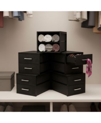 Yigii Stackable Storage Drawers Closet Organizers Fabric 2 Drawer