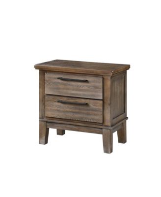 Furniture Cagney Solid Wood 2-Drawer Nightstand in Vintage