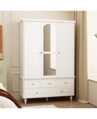 Big Wardrobe Armoires With Mirror, Drawers, Shelves.