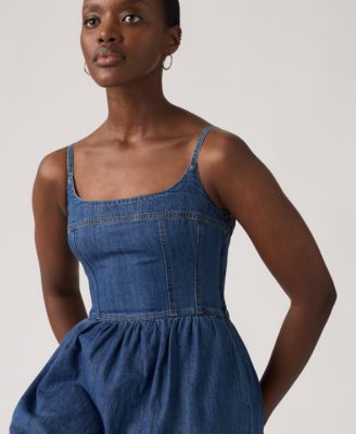 Women's Jadine Square Neck Denim Mini Dress