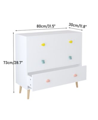 Kids 3 Drawer Dresser Baby Nightstand Storage Cabinet