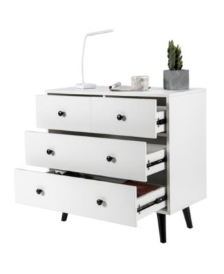 4 Drawers Dresser Chest of Drawers Free Standing Sideboard Cabinet