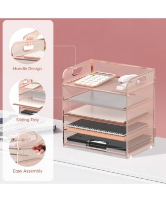 5-Tier Mesh Letter Tray Desk Organizer