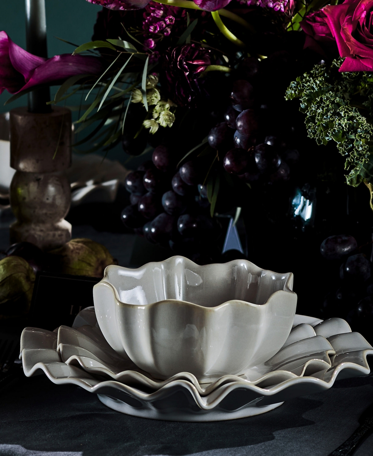 Marchesa Lotus Dinner Plates, Set of 4
