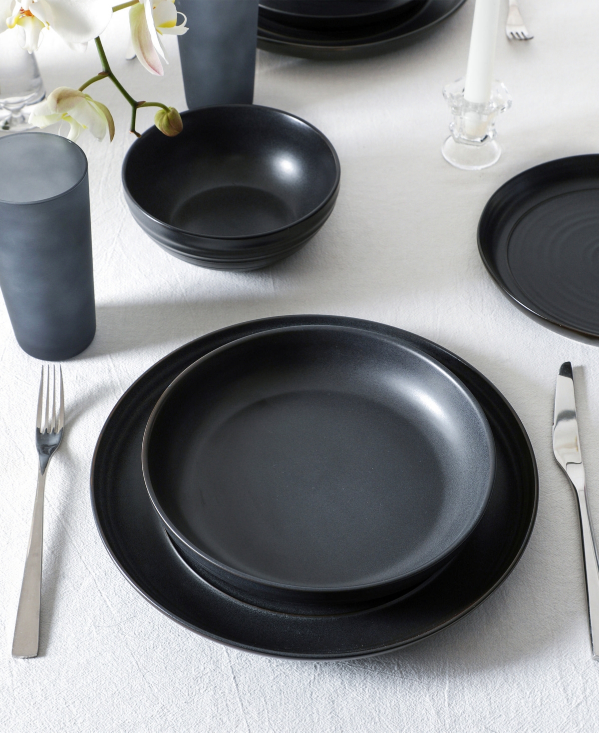 Stone Lain Elio 32-Pc. Dinnerware & Glassware Set, Service For 4