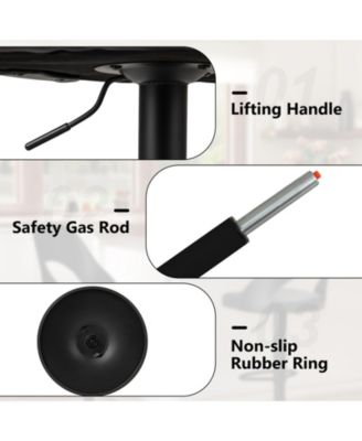 Enlarged PU Leather Swivel Bar Stool Set of 2 with Ergonomic 105-Degree Backrest and Footrest