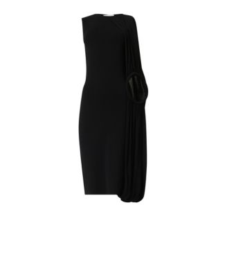 Women's Asymmetric Shoulder Hoop Knit Dress