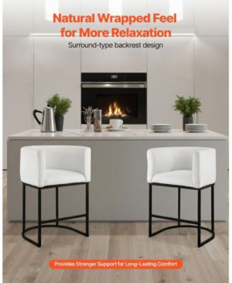 25 in Counter Height Fabric Bar Stool Set of 3 with Backrest, Arm, Metal Frame, and Footrest