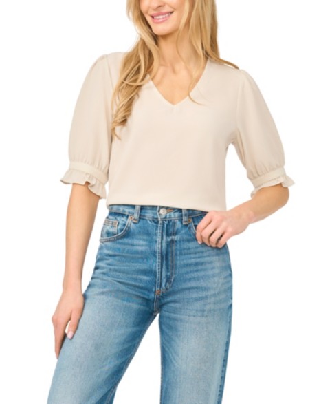 Женские CeCe Women's V-Neck 3/4-Sleeve Blouse