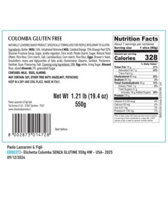 Zia Pia Gluten Free Classic Colomba Cake, 19.4 oz.