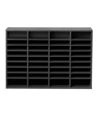 36 Compartment Wooden Literature Organizer Mailbox for Office and Home Storage