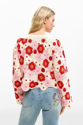 Women's Crochet flower sweater