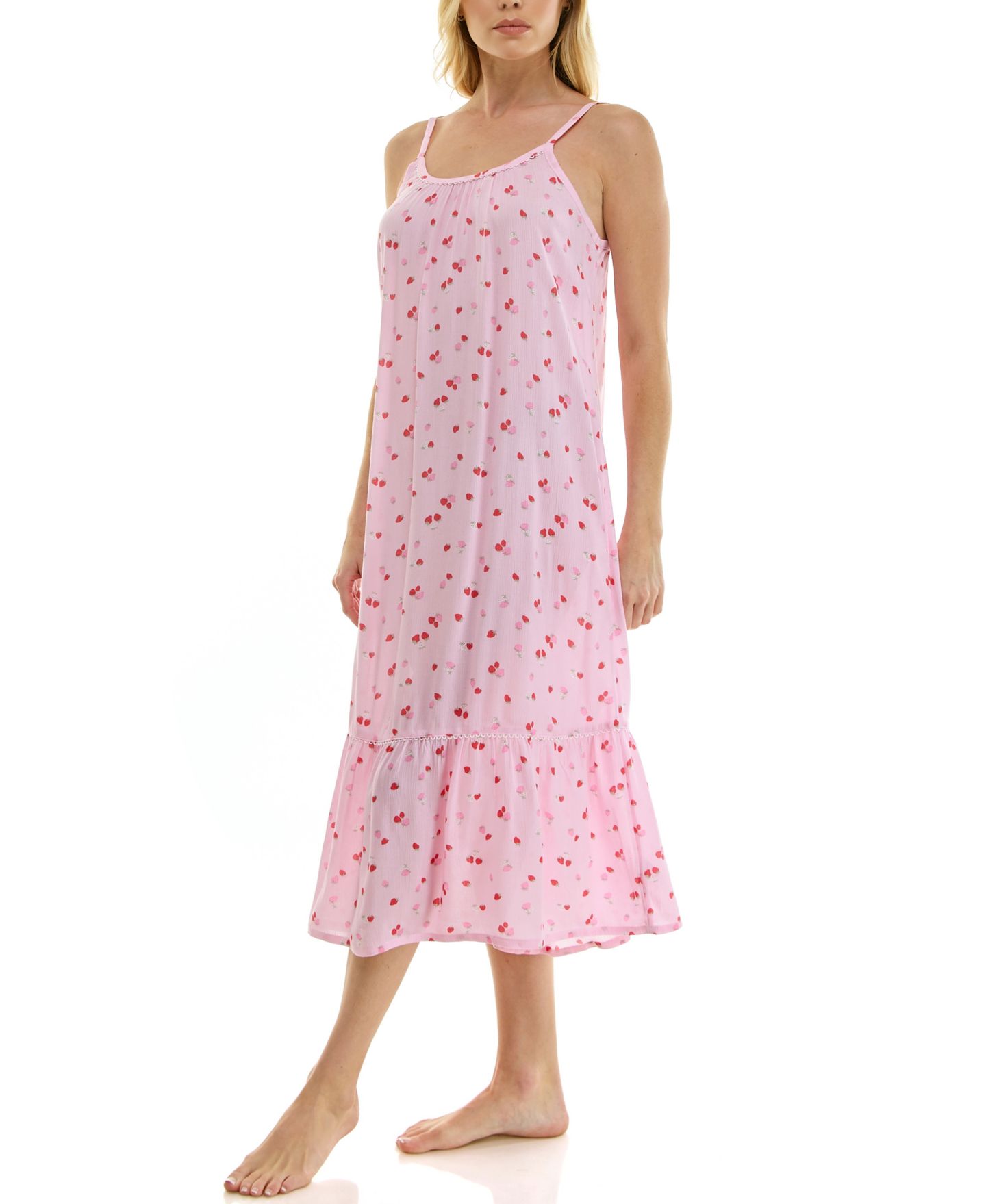 Женские платья Roudelain Sleeveless Scoop Neck Cami Gown, цвет: Клубничный — фото 5