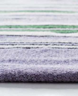 Leopold Stripe LRL2462G Lilac 5' X 8' Outdoor Area Rug