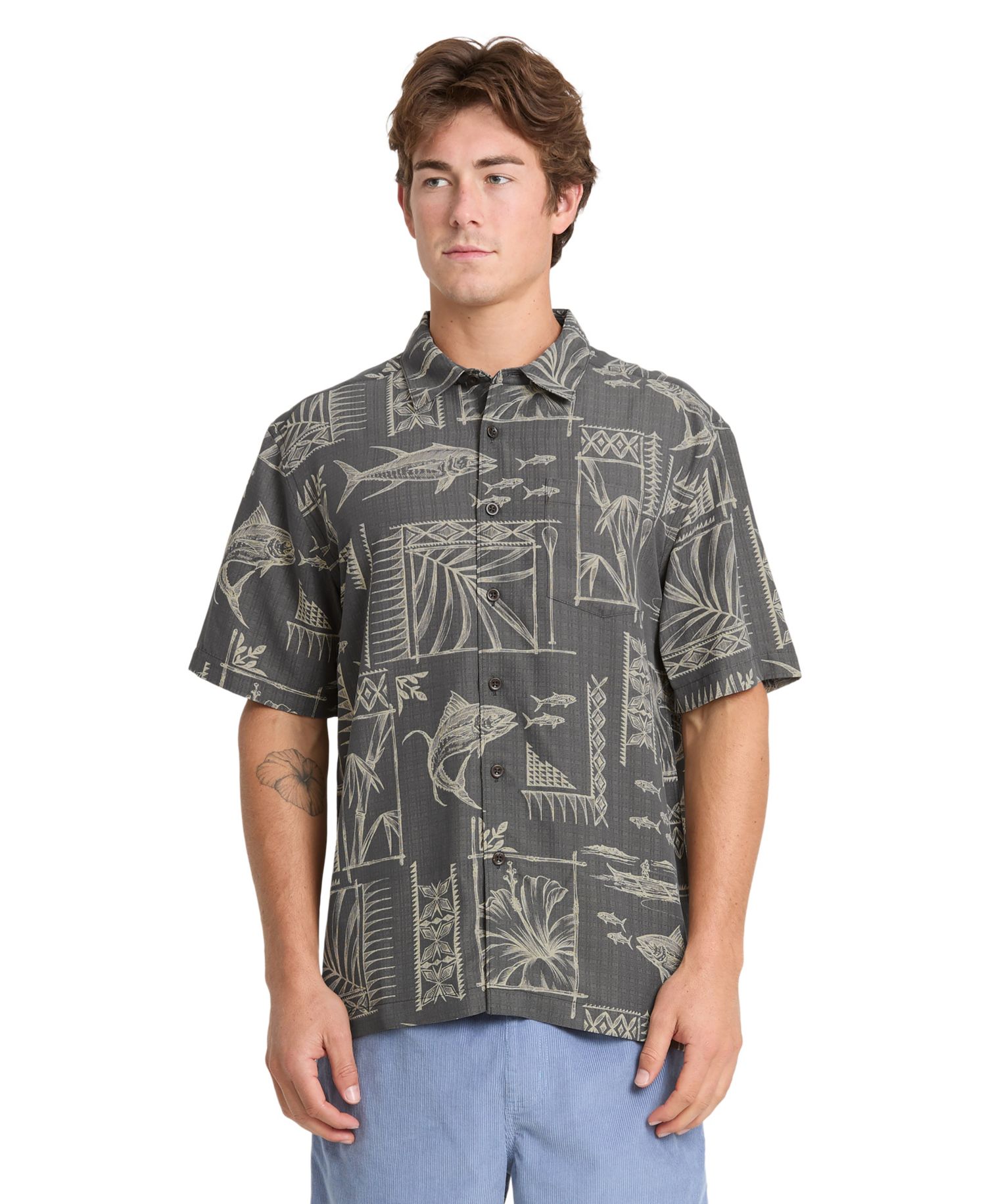 Quiksilver Men's Short -Sleeve Paradise Bay Shirt