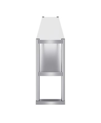 Adjustable Stainless Steel Double Overshelf 12 x 72 in for Kitchen and Workshop