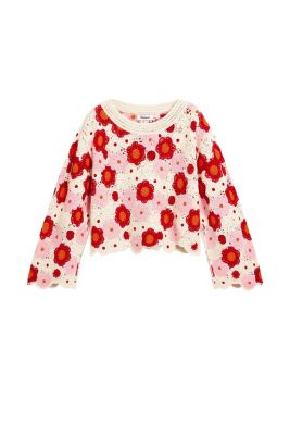 Women's Crochet flower sweater