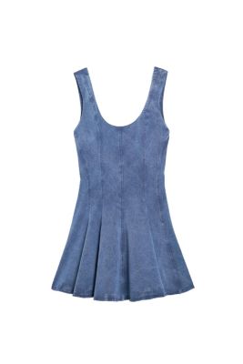 Women's Skater dress denim effect
