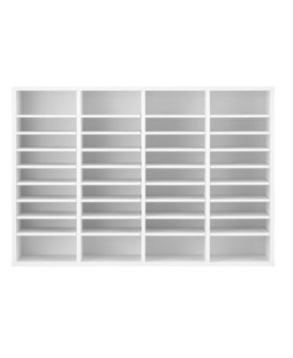 SUGFIT 36 Compartment Wooden Literature Organizer Mailbox for Office Storage