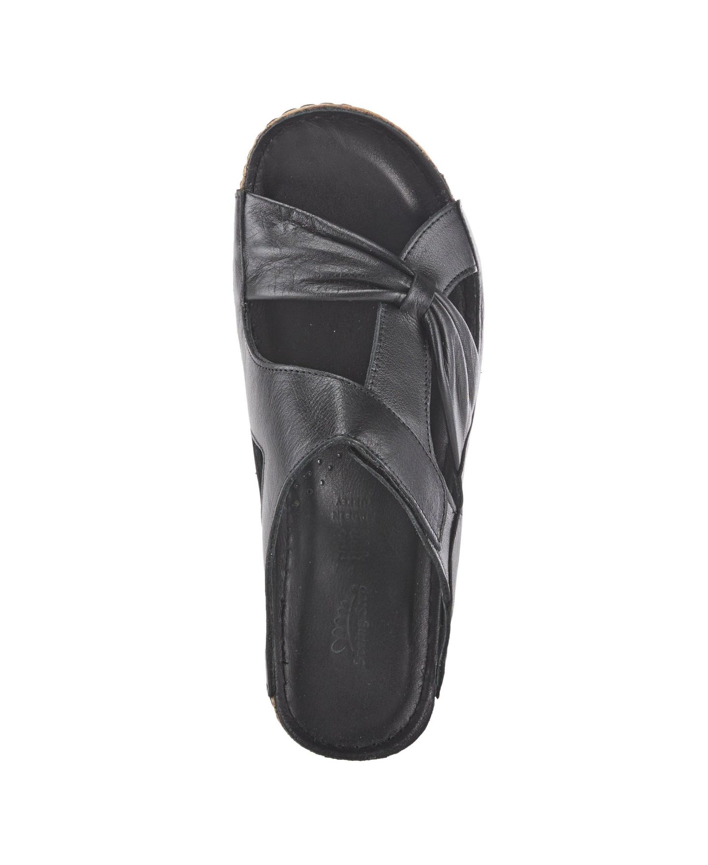Женские сандалии Spring Step Style Gretta Leather Slide Sandal, цвет: Чёрный — фото 4