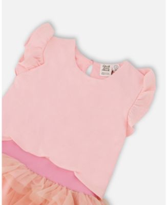 Little Girls Bi-Material Dress