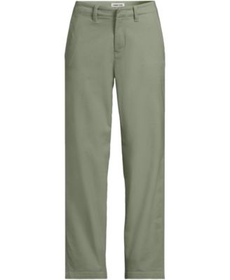Petite Mid Rise Classic Straight Leg Chino Ankle Pants