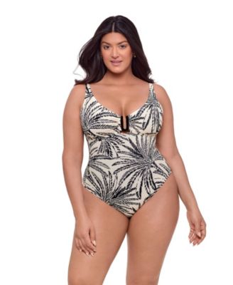 Women's S3 Sculpting U-Wire One-Piece Swimsuit - Palm Royale