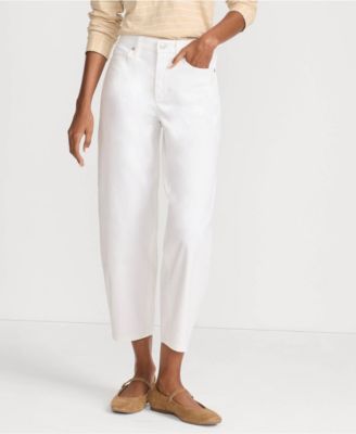 Women's Denim High Rise Barrel Leg Ankle Jeans