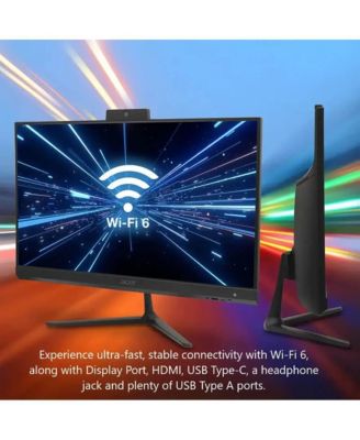 24" All-in-One Desktop Intel Core i3 1305U 8GB RAM Intel UHD Graphics 512GB SSD Windows 11 Home Full HD IPS 120Hz - Black