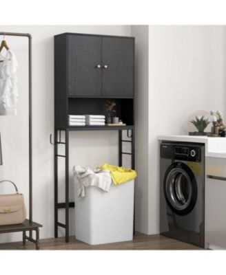Over the Toilet Storage Cabinet with 2 Doors and Shelf